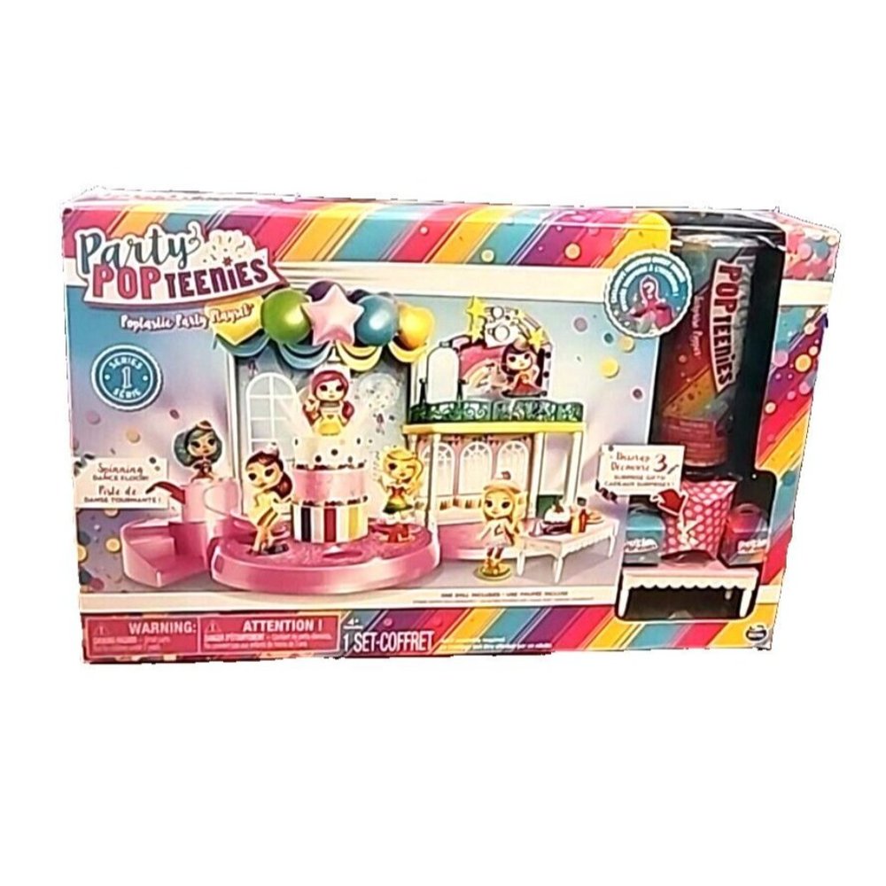POP Teenies Poptastic Party Playset Party w/Spinning Dance Floor NEW DAMAGED BOX